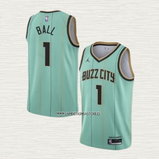 LaMelo Ball NO 1 Camiseta Charlotte Hornets Ciudad Verde