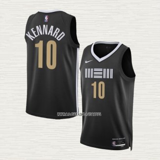 Luke Kennard NO 10 Camiseta Memphis Grizzlies Ciudad 2023-24 Negro