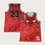 Michael Jordan NO 23 Camiseta Chicago Bulls Mitchell & Ness 1996-97 Rojo2