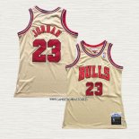 Michael Jordan NO 23 Camiseta Chicago Bulls Retro Crema