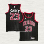 Michael Jordan NO 23 Camiseta Chicago Bulls Statement 2020-21 Negro