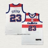 Michael Jordan NO 23 Camiseta Washington Wizards Retro Blanco2