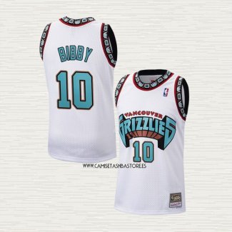 Mike Bibby NO 10 Camiseta Memphis Grizzlies Retro Historic Blanco