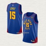 Nikola Jokic NO 15 Camiseta Denver Nuggets Statement 2022-23 Azul