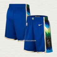 Pantalone Milwaukee Bucks Ciudad 2022-23 Azul