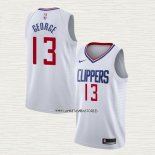 Paul George NO 13 Camiseta Los Angeles Clippers Association 2017-18 Blanco