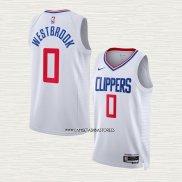Russell Westbrook NO 0 Camiseta Los Angeles Clippers Association 2022-23 Blanco