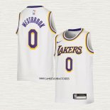 Russell Westbrook NO 0 Camiseta Nino Los Angeles Lakers Association 2022-23 Blanco