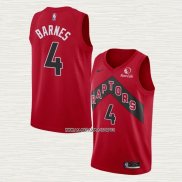 Scottie Barnes NO 4 Camiseta Toronto Raptors Icon 2020-21 Rojo