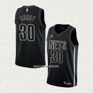 Seth Curry NO 30 Camiseta Brooklyn Nets Statement 2022-23 Negro