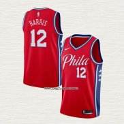 Tobias Harris NO 12 Camiseta Philadelphia 76ers Statement 2020 Rojo