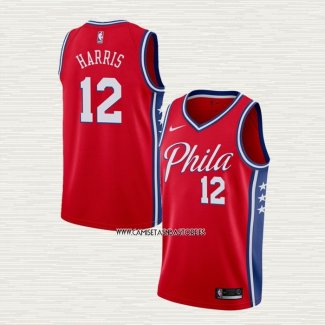Tobias Harris NO 12 Camiseta Philadelphia 76ers Statement 2020 Rojo