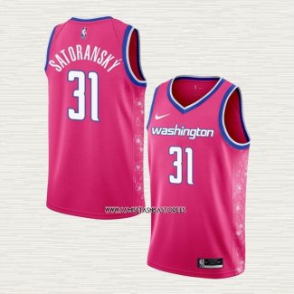 Tomas Satoransky NO 31 Camiseta Washington Wizards Ciudad 2022-23 Rosa