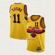 Trae Young NO 11 Camiseta Atlanta Hawks Ciudad 2021-22 Amarillo