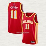 Trae Young NO 11 Camiseta Atlanta Hawks Icon 2020-21 Rojo