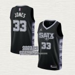 Tre Jones NO 33 Camiseta San Antonio Spurs Statement 2022-23 Negro