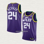 Walker Kessler NO 24 Camiseta Utah Jazz Classic 2023-24 Violeta