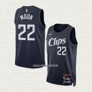 Xavier Moon NO 22 Camiseta Los Angeles Clippers Ciudad 2023-24 Azul