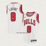 Zach Lavine NO 8 Camiseta Nino Chicago Bulls Association Blanco