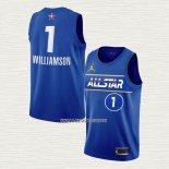 Zion Williamson NO 1 Camiseta New Orleans Pelicans All Star 2021 Azul