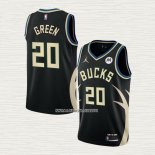 A.C. Green NO 20 Camiseta Milwaukee Bucks Statement 2022-23 Negro