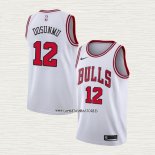 Ayo Dosunmu NO 12 Camiseta Chicago Bulls Association 2021 Blanco