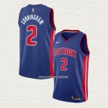 Cade Cunningham NO 2 Camiseta Detroit Pistons Icon Azul