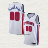 Camiseta Detroit Pistons Personalizada Association Blanco