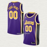 Camiseta Los Angeles Lakers Personalizada Statement Violeta