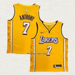 Carmelo Anthony NO 7 Camiseta Los Angeles Lakers Ciudad 2019-20 Amarillo