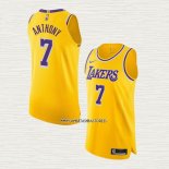 Carmelo Anthony NO 7 Camiseta Los Angeles Lakers Icon Autentico Amarillo