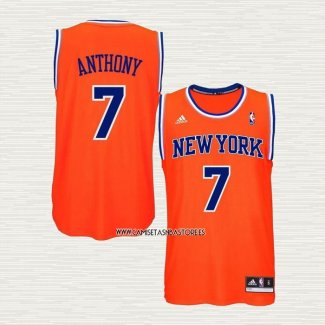 Carmelo Anthony NO 7 Camiseta New York Knicks Naranja