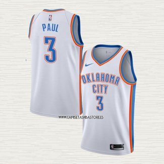 Chris Paul NO 3 Camiseta Oklahoma City Thunder Association Blanco