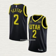 Collin Sexton NO 2 Camiseta Utah Jazz Statement 2022-23 Negro