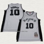 Dennis Rodman NO 10 Camiseta San Antonio Spurs Mitchell & Ness 1983-84 Blanco