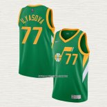 Ersan Ilyasova NO 77 Camiseta Utah Jazz Earned 2020-21 Verde