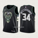 Giannis Antetokounmpo NO 34 Camiseta Nino Milwaukee Bucks 2017-18 Negro