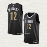 Ja Morant NO 12 Camiseta Memphis Grizzlies Ciudad 2023-24 Negro