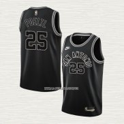 Jakob Poeltl NO 25 Camiseta San Antonio Spurs Classic 2022-23 Negro