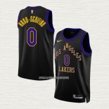 Jalen Hood-Schifino NO 0 Camiseta Los Angeles Lakers Ciudad 2023-24 Negro
