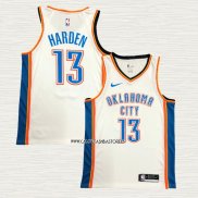 James Harden NO 13 Camiseta Oklahoma City Thunder Association Blanco