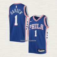 James Harden NO 1 Camiseta Nino Philadelphia 76ers Icon Azul