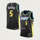 Jarace Walker NO 5 Camiseta Indiana Pacers Ciudad 2023-24 Negro