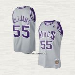 Jason Williams NO 55 Camiseta Sacramento Kings Mitchell & Ness 2000-01 Gris