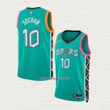 Jeremy Sochan NO 10 Camiseta San Antonio Spurs Ciudad 2022-23 Verde