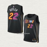 Jimmy Butler NO 22 Camiseta Nino Miami Heat Ciudad 2021-22 Negro
