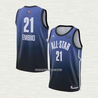 Joel Embiid NO 21 Camiseta Philadelphia 76ers All Star 2023 Azul