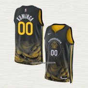 Jonathan Kuminga NO 00 Camiseta Golden State Warriors Ciudad 2022-23 Negro