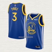 Jordan Poole NO 3 Camiseta Golden State Warriors Icon Azul