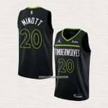 Josh Minott NO 20 Camiseta Minnesota Timberwolves Statement 2022-23 Negro